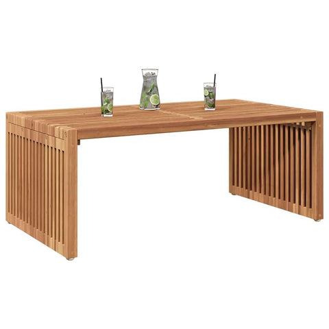 vidaXL Garden Side Table Brown 35.43 x 19.69 x 14.17 in, Patio & Terrace, Sturdy Teak Table, Stylish Outdoor Furniture, Handy Side Table, Perfect for Use