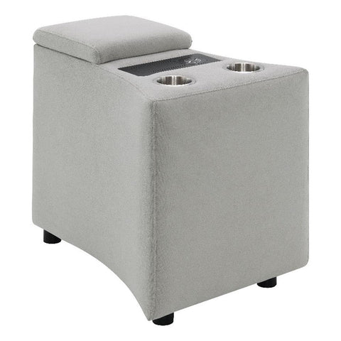 Emee Console w/USB Port Gray Corduroy