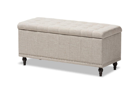 Baxton Studio Kaylee Storage Bench in Beige
