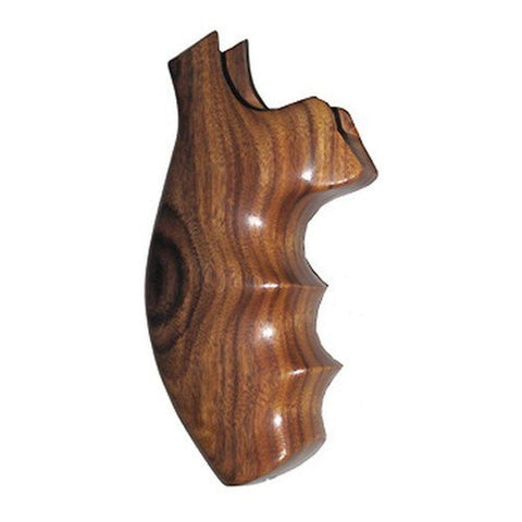 Hogue S&W K&L Frame Round Butt Grip w/ Finger Grooves, Smooth Special Hardwood, Pau Ferro - 19300