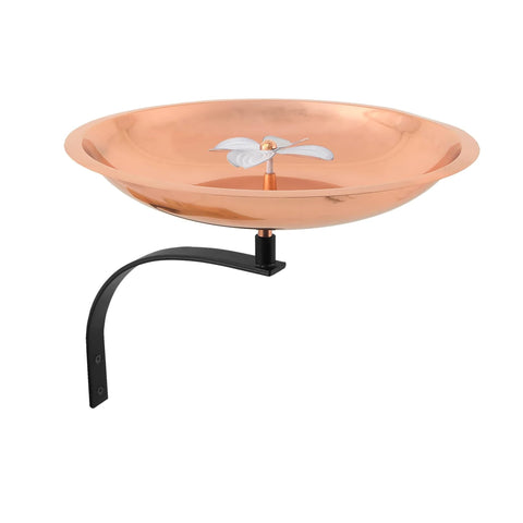 Oakestry Dogwood Stake Birdbath Copper Plated Colored Patina Finish Outdoor Garden Decorative Wildlife Water Bowl Yard Lawn Patio