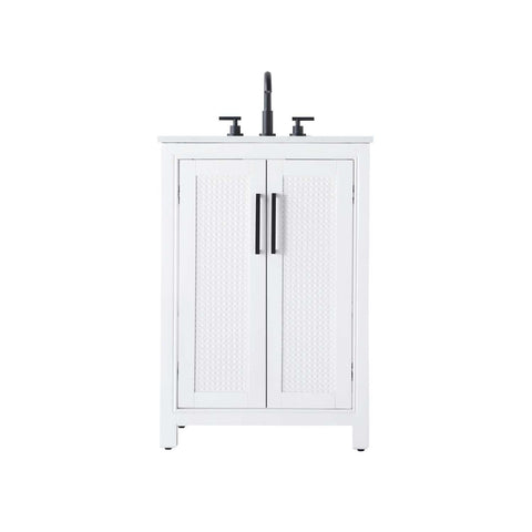 ELEGANT Kitchen and Bath 24 Inch Single Bathroom Vanity in White