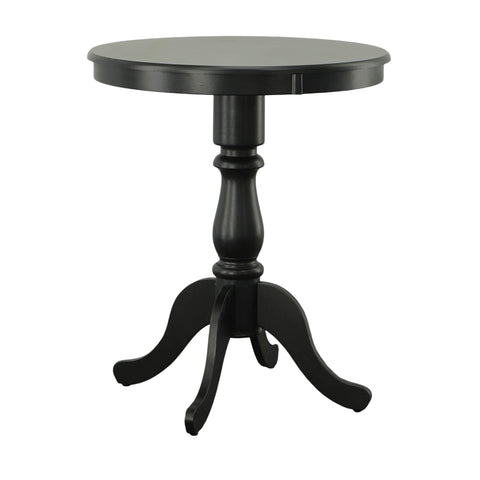 Fairview 30 in Round Pedestal Bar Table - Antique Black