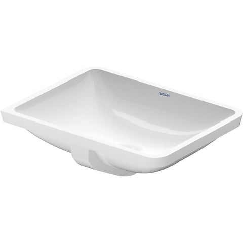 Duravit 0305490017 Starck 3 20-7/8" Rectangular Ceramic Undermount Bathroom Sink with Overflow