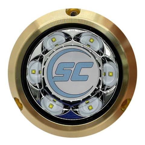 shadow-caster SC3 3" Bronze LED Underwater Boat Light - Bimini Blue - 24 Watts - Tempered Glass Lens