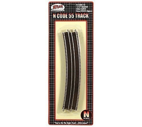 N Code 55 Nickel Silver 17.5" Radius Full Curve Track (6)