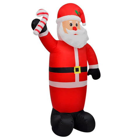 vidaXL 8ft Polyester Inflatable Santa Claus in Multicolor