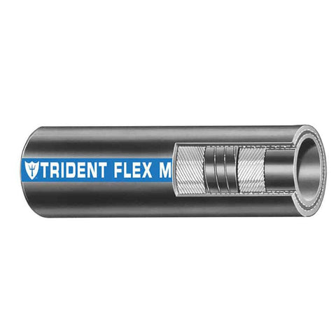 Trident Marine 100-1006 1 X 50&39; Coil Flex Marine Wet Exhaust & Water Hose - Black