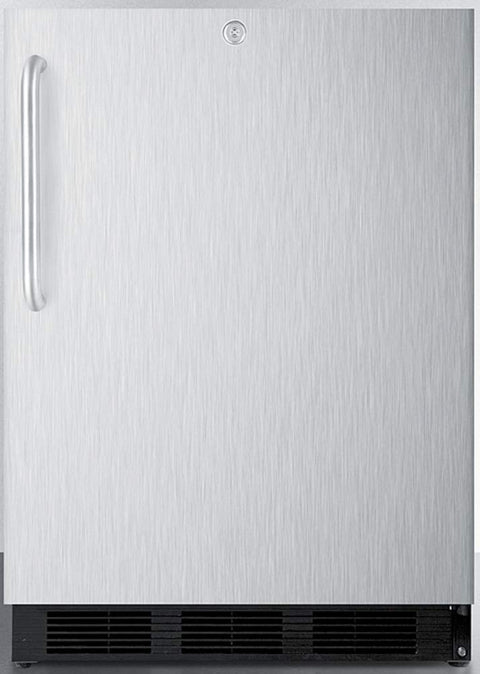Summit 24” Refrigerator, Built-in, Outdoor Refrigerator, 5.5 cu.ft. Capacity, Stainless Steel- SPR7BOSST
