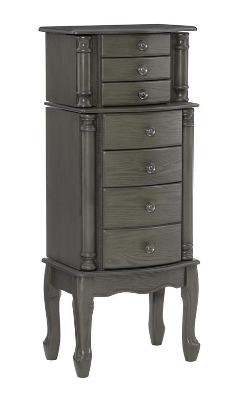 Powell Shauna Jewelry Armoire Grey with Grey Finish D1320J20G