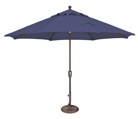 SimplyShade Catalina Octagon Push Button Tilt Umbrella in Black/Navy