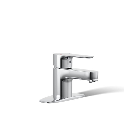 KOHLER 16027-4-CP July Single Handle Faucet for Bathroom Sink, Single-Hole Simple Installation, Polished Chrome