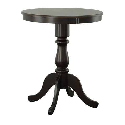Fairview 30 in Round Pedestal Bar Table - Espresso