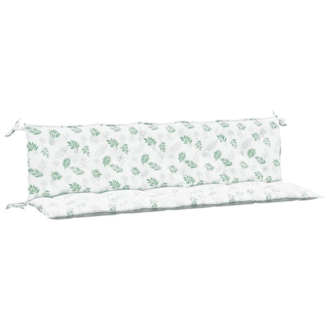 vidaXL Garden Bench Cushions 2 pcs with Leaf Pattern in Green, White Oxford Fabric - Perfect for Indoor/Outdoor Furnishings
