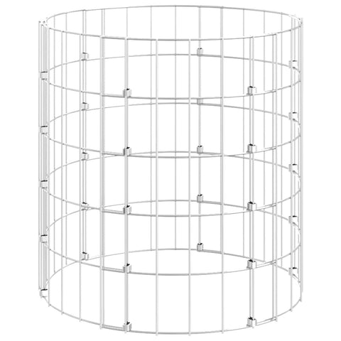 vidaXL Garden Composter - Proof and Weather- Galvanized Steel, Mesh Design for Optimal Decomposition, Ideal for Green Waste Recycling, Easy Assembly, 19.7" Diameter x 19.7" Height
