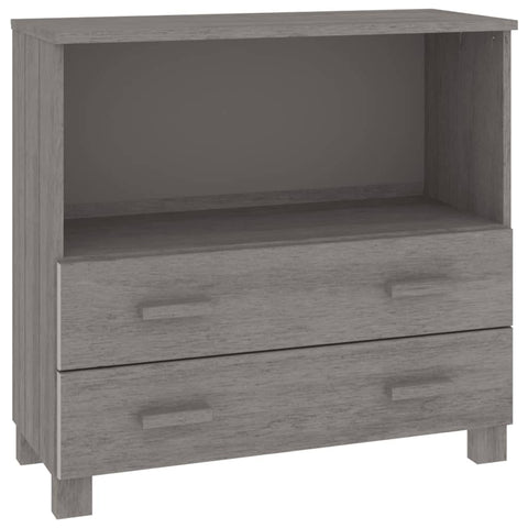 vidaXL HAMAR Gray Solid Pinewood Sideboard - Decorative and Functional Wood Organizer with Ample Storage, Ideal for Living Room or Dining Area