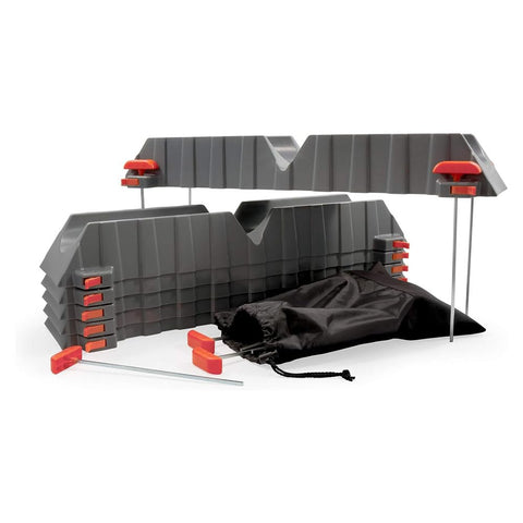 Oakestry 6-Piece Rhino Camper Sewer Hose Support Kit Supports RV Sewer Hose Features Nesting Design with 6 Independent Troughs, 20 Feet,30.5" X 12.4" X 9.8"