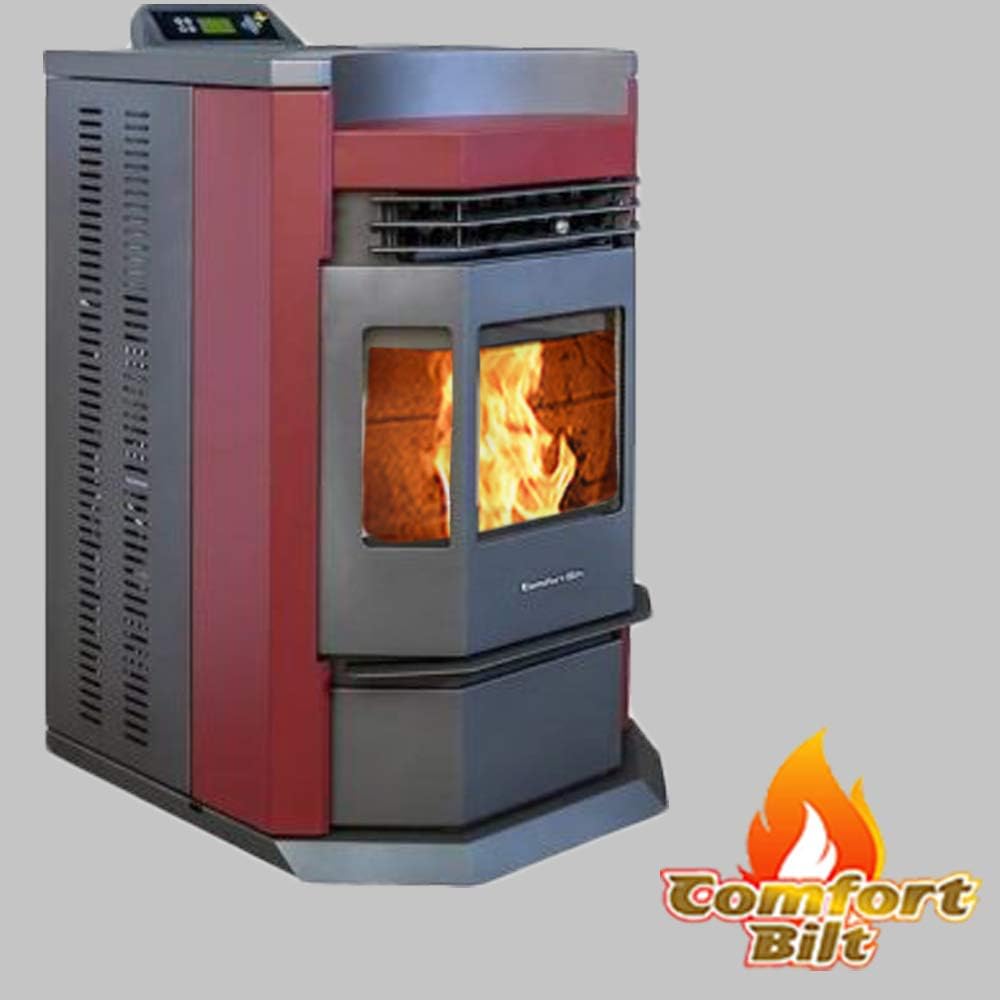 HP22-N Pellet Stove Burgundy 8- lbs. Hopper Capacity EPA Approves with Smart Controller Function