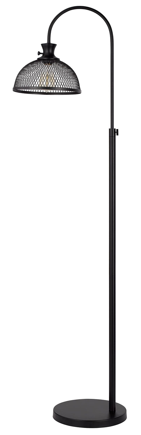 Cal 60W Lewiston Metal downbridge Adjustable Floor lamp with mesh Shade