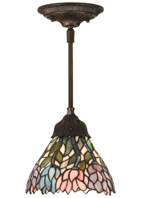 Meyda Tiffany 82422 7" Width Wisteria Pendant, Mini