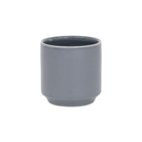 Cheungs Elegora Straight Side Solid Color Ceramic Pot - Small - Gray