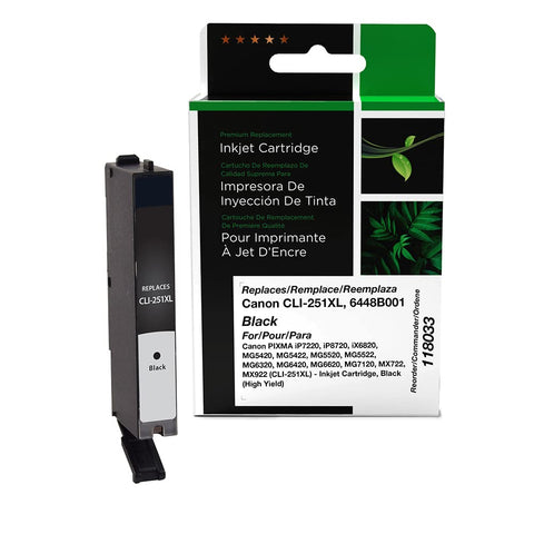 Clover Imaging Replacement High Yield Ink Cartridge Replacement for Canon CLI-251XL, Black
