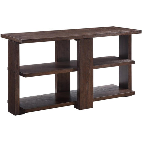 Acme Niamey 2-Shelf Wooden Living Room Console Table in Cherry