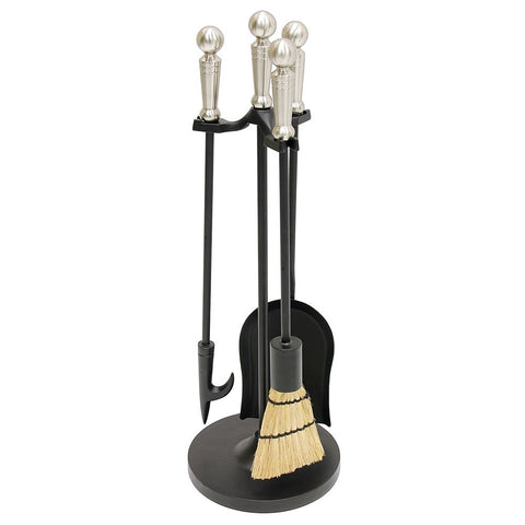 Minuteman International Holden 3-piece Mini Fireplace Stove Tool Set, Satin Nickel