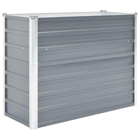 vidaXL Garden Raised Bed - Outdoor Galvanized Steel Planter - Gray, 39.4"x15.7"x31.3" - Weather- - Ideal for Plants, Vegetables, Herbs, and Flowers
