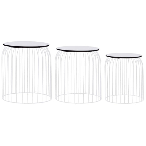 vidaXL Coffee Tables 3 pcs White
