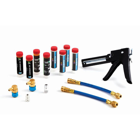 UView 390100 SpotGun Jr Injection Master Kit, Automotive A/C System Repair, Reliable Performance, Purge Valve Adapters, R-134a and R-1234yf Couplers, Universal Oil Cartridges, ExtenDye, LeakGuard
