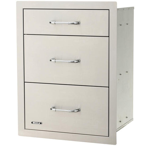 Triple Drawers, 2+1, Stainless Steel