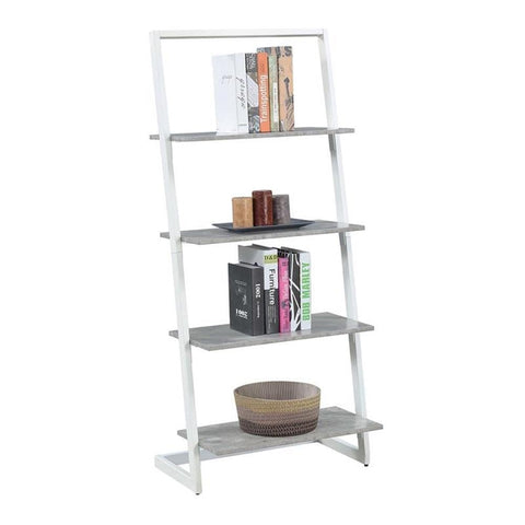 Convenience Concepts Graystone 4 Tier Ladder Bookcase / shelf, Faux Birch / White Frame