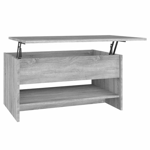 vidaXL Coffee Table, Lift Top End Table with Hidden Compartment, Accent Sofa Table for Living Room, Modern Style, Gray Sonoma Engineered Wood