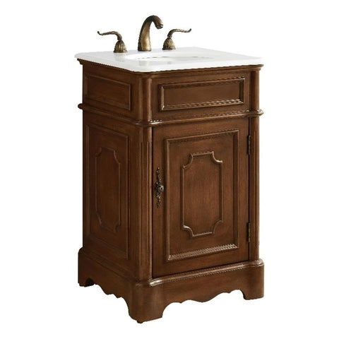 Elegant Kitchen and Bath Retro Single Solid Wood Bathroom Vanity in Brown