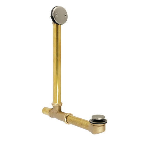 Kingston Brass DTT2168 Tip-Toe Bath Tub Drain and Overflow, Brushed Nickel 25.5 x 12.5 x 3.19