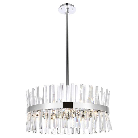 Elegant Lighting Serephina 25" Crystal Round Pendant Lt