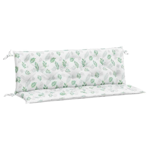 vidaXL Indoor/Outdoor Bench Cushions 2 pcs, Patio Loveseat Cushions, Porch Swing Seat Cushions, Non-Slip, Water-Repellent, Breathable, Resilient, Leaf Pattern 59.1"x19.7"x2.8" Oxford Fabric