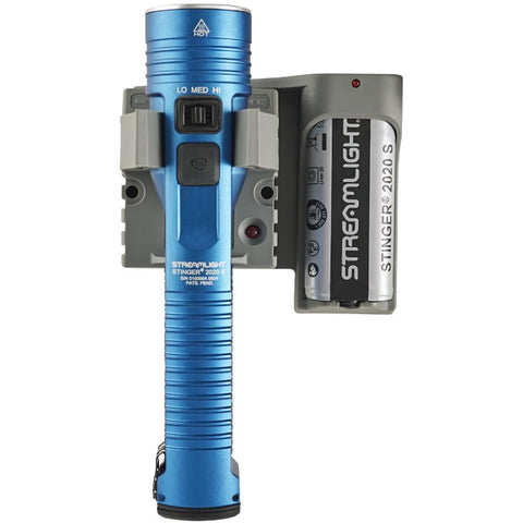 Streamlight 78231 Stinger 2020 Rechargeable Flashlight 2000 Lumens High Medium Low Strobe Modes 5200 mAh Battery Aluminum Body BOROFLOAT Lens IPX7 Waterproof 2m Impact Rated TAA Compliant Duty Ready