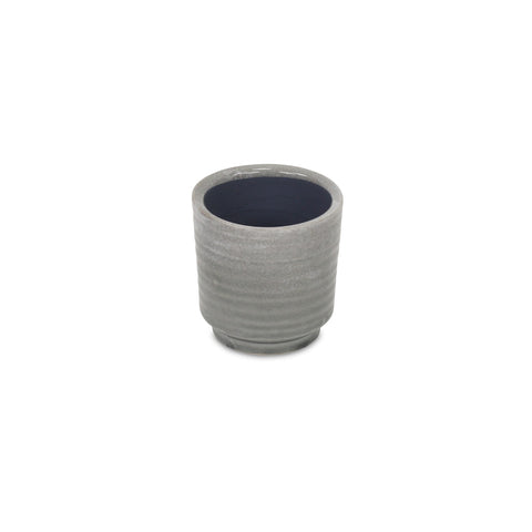 Cheungs Gray Rippled Ceramic Planter