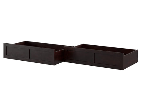 AFI, Set of 2 Extra Long Drawers Queen/King/Twin XL, Espresso