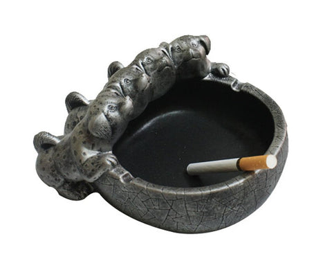 PANDA SUPERSTORE Creative Gifts Fashion Ashtrays Practical Ashtrays Retro Silver