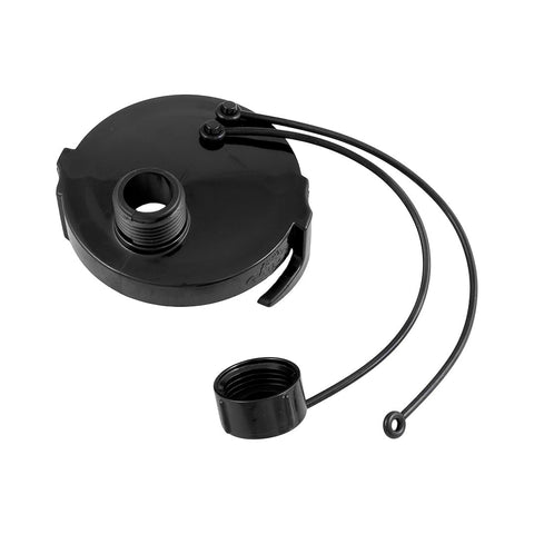 Duraflex 3 Inch Sewer Termination Cap with 3/4 Inch Hose Thread and Bayonet Hook Black UV-Stabilized ABS Plastic Single Retail Packaged Duraflex 22197