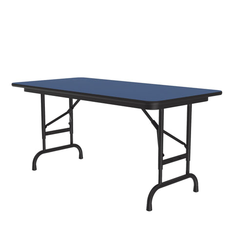 Standard Adjustable Height Folding Table (24 in. x 48 in./Blue)