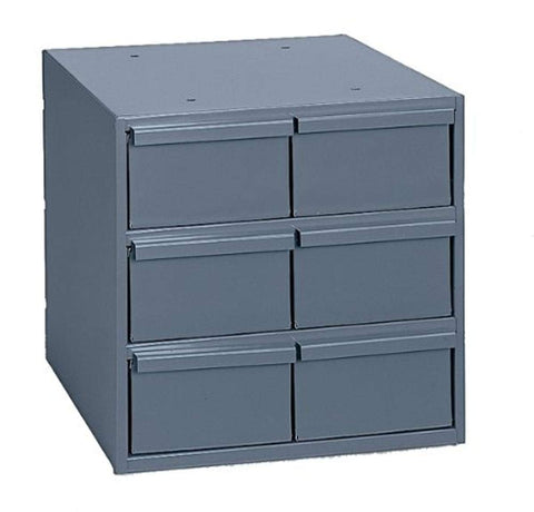 6 Drawers (Vertical) 11-5/8 Inch Deep Steel Construction For Small Part Storage Gray