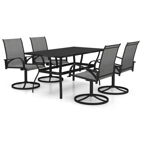 vidaXL Dining Set Table in Anthracite/Chairs in Gray