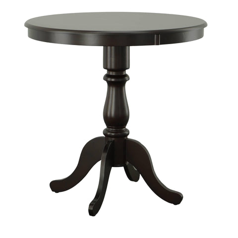 Fairview 36 in Round Pedestal Bar Table - Espresso