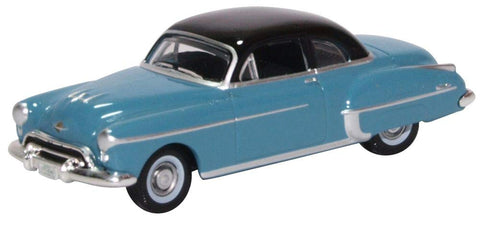Oxford Diecast 87OR50002 Oldsmobile Rocket 88 Coupe 1950 Crest Blue/Black 1/87 Scale Diecast Model