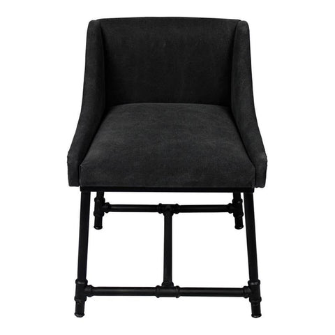 Moti Aliso Morgan 31" Adjustable Fabric Dining/Bar/Counter Chair in Charcoal