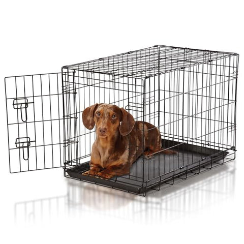 ProSelect Easy Dog Crates for Dogs and Pets - Black; Medium